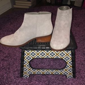 Gray Suede Cole Haan Bootie with Side zipper